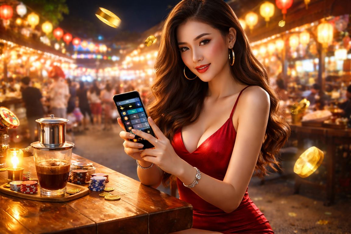 Người chơi tại Phú Quốc theo dõi kèo eSports và đặt cược thể thao trong quán cà phê ven biển
